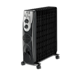 شوفاژ برقی ایوولی 13پره فن دار مدل EVOH- 13FB مشکی