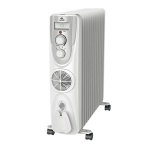 شوفاژ برقی ایوولی 13پره فن دار مدل EVOH- 13FW سفید